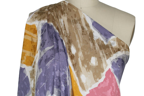 0scar de la Renta silk jacquard in an abstract print