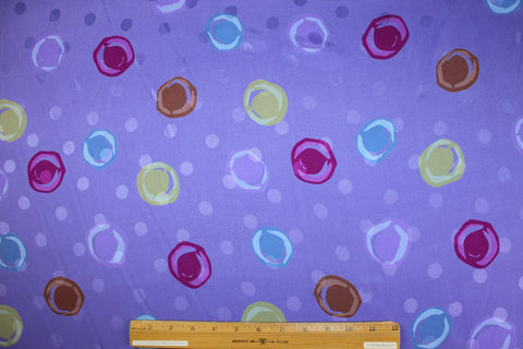 Abstract Dot Jacquard Silk - Purple Tones