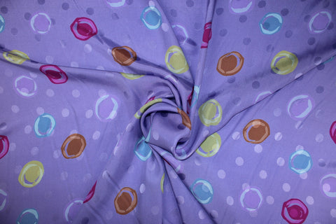 Abstract Dot Jacquard Silk - Purple Tones