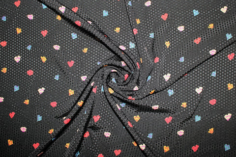 3 1/2 yards of Flutter By Silk Jacquard - Multi on Black