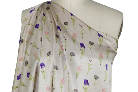 Violet Fields Silk Charmeuse