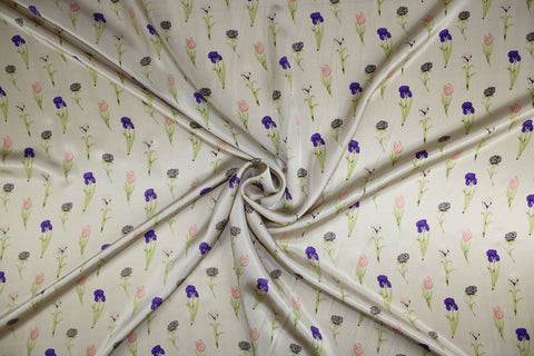 Violet Fields Silk Charmeuse