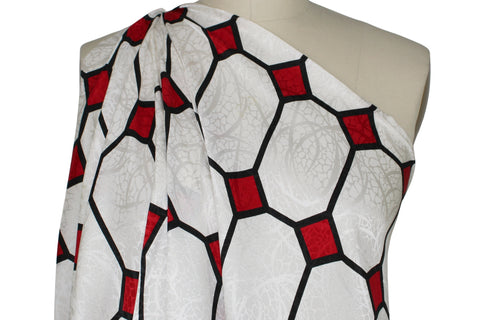 Stained Glass style silk print