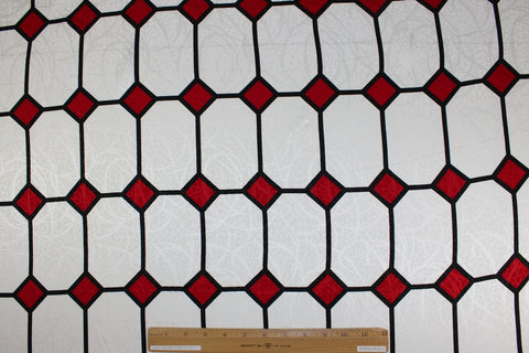 Stained Glass style silk print