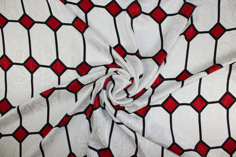 Stained Glass style silk print