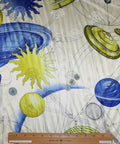 Trekkies unite! Silk charmeuse with the Enterprise and other space ships