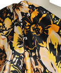 0scar floral silk charmeuse in golden tones