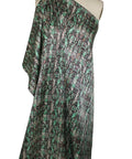 0scar "thistle" print silk charmeuse