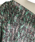 0scar "thistle" print silk charmeuse