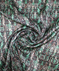 0scar "thistle" print silk charmeuse