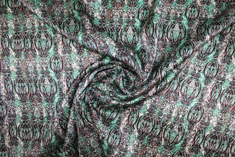 0scar "thistle" print silk charmeuse