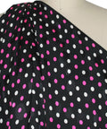 0scar polka dot silk charmeuse panel print