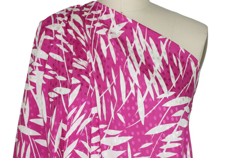Carolina bamboo print silk jacquard