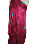 Dot print/weave charmeuse silk 