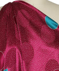 Dot print/weave charmeuse silk 