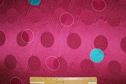 Dot print/weave charmeuse silk 