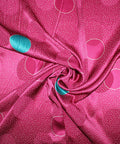 Dot print/weave charmeuse silk 