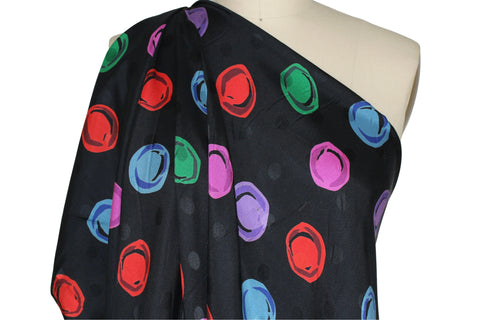 0scar de la Renta abstract dot print silk jacquard