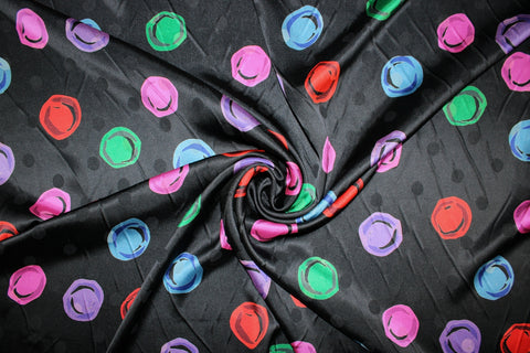 0scar de la Renta abstract dot print silk jacquard