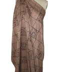 0scar windowpane silk jacquard charmeuse