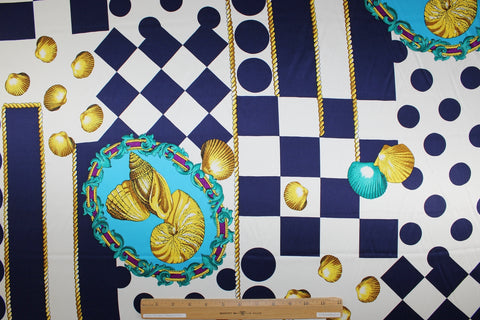 Oscar shell/geometric print silk charmeuse