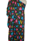 Abstract print silk charmeuse from Oscar