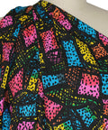 Abstract print silk charmeuse from Oscar