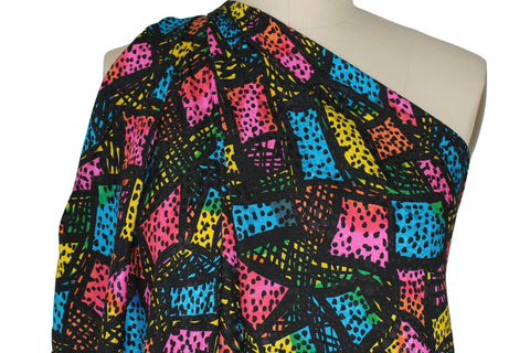 Abstract print silk charmeuse from Oscar