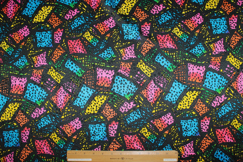 Abstract print silk charmeuse from Oscar