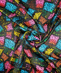 Abstract print silk charmeuse from Oscar