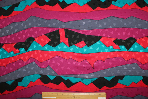 Mountain print silk charmeuse