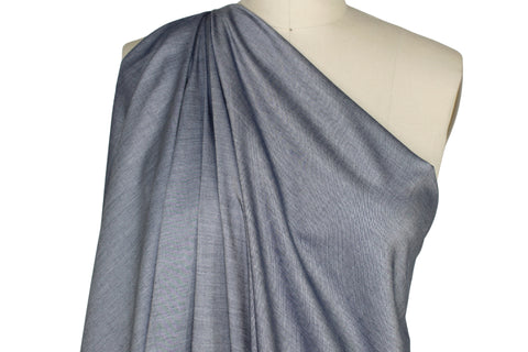 Lightweight stretch cotton chambray