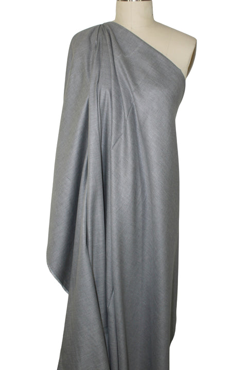 Gray cotton chambray fabric