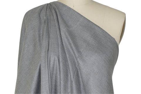 Gray cotton chambray fabric