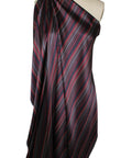 Striped stretch silk charmeuse