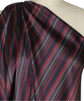 Striped stretch silk charmeuse