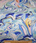 Wide abstract print silk