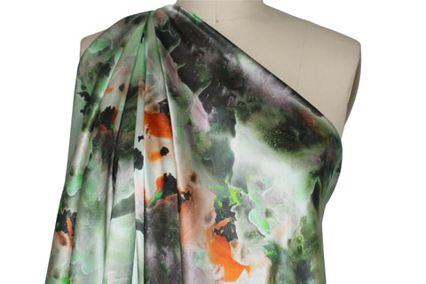 Italian abstract print silk