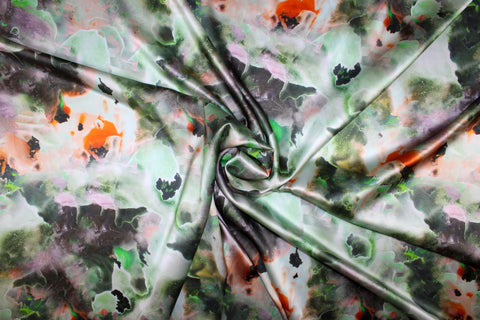 Italian abstract print silk