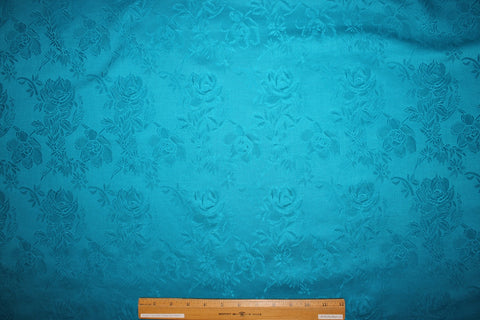 Rose Garden Cotton Jacquard - Adriatic Blue