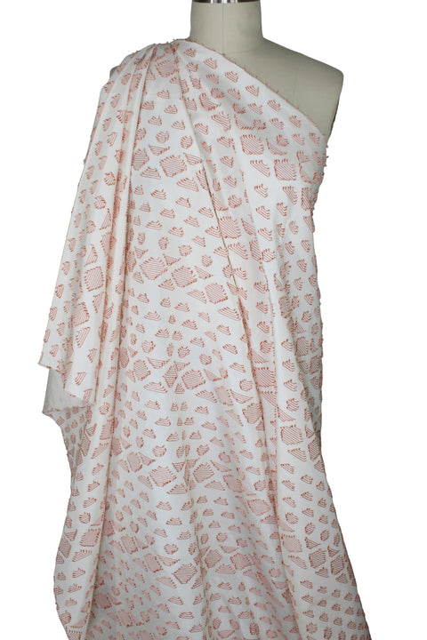 Cotton/silk jacquard novelty