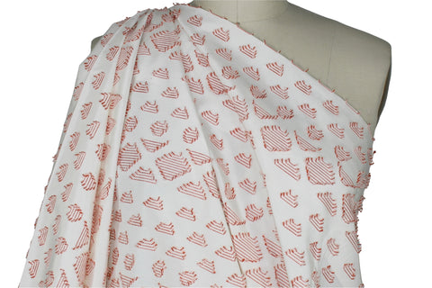 Cotton/silk jacquard novelty