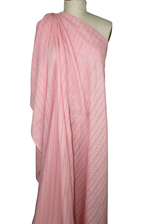 Heirloom stitched Swiss dot cotton