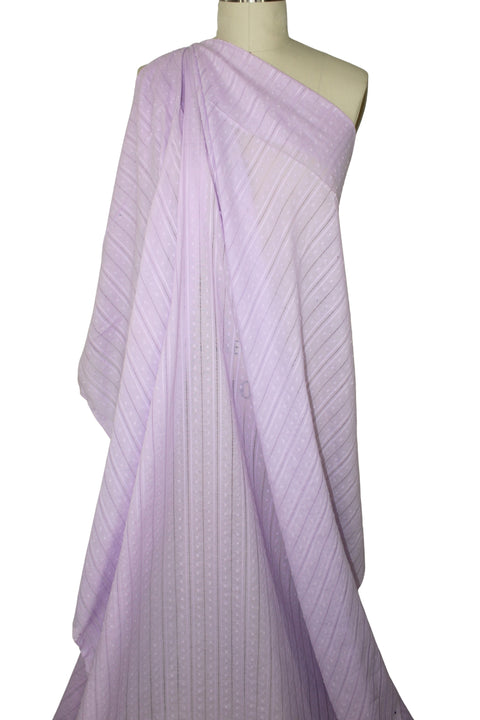 Heirloom stitched Swiss dot cotton