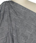 Gray geometric weave cotton shirting