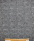 Gray geometric weave cotton shirting