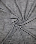 Gray geometric weave cotton shirting