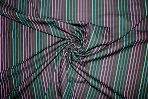 Ike Behar striped cotton shirting