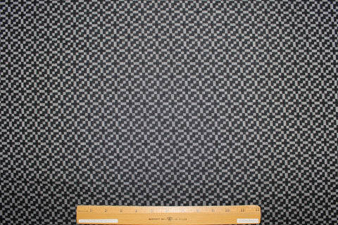 Geometric Tessalations Cotton Jacquard - Black/Gray