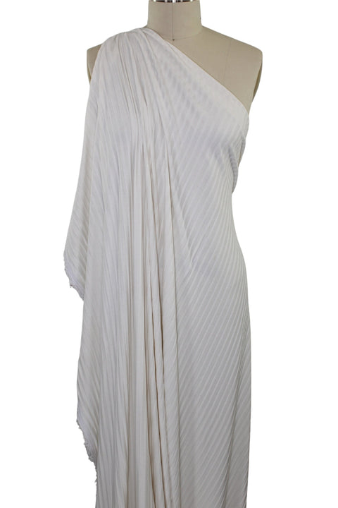 Almost 1 yard of Henley Style Cotton Rib Knit - Off-White